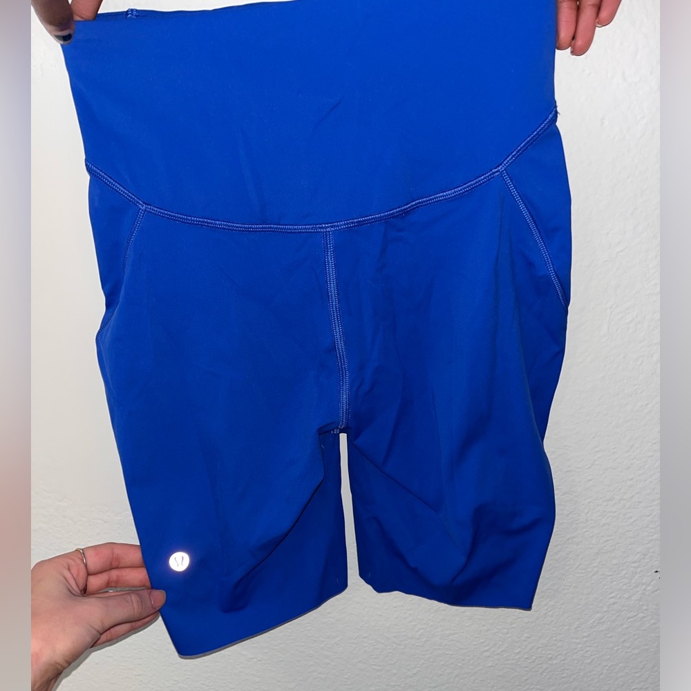 Blue lululemon biker shorts size 4